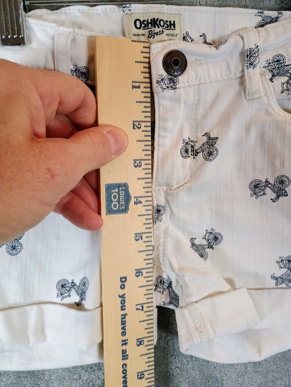 OshKosh B'gosh Girls Shorts with Navy Bike Print Size 6 - Picture 7 of 12